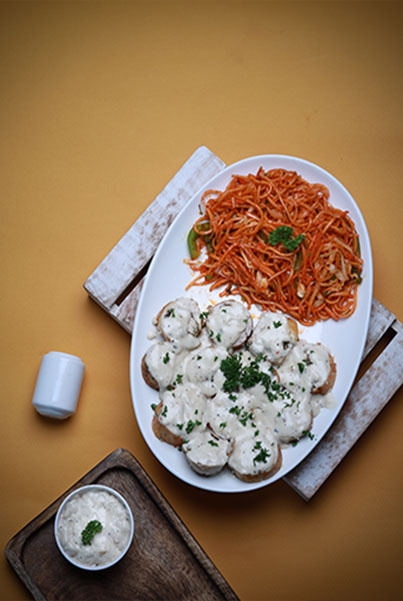 Rolled Chicken With Spaghetti